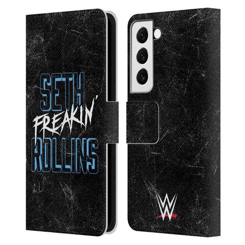 WWE Seth Rollins Logotype Leather Book Wallet Case Cover For Samsung Galaxy S22 5G