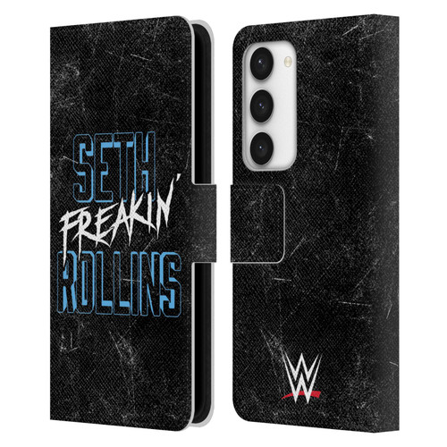 WWE Seth Rollins Logotype Leather Book Wallet Case Cover For Samsung Galaxy S23 5G