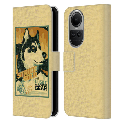 Lantern Press Dog Collection Husky Leather Book Wallet Case Cover For OPPO Reno10 5G / Reno10 Pro 5G