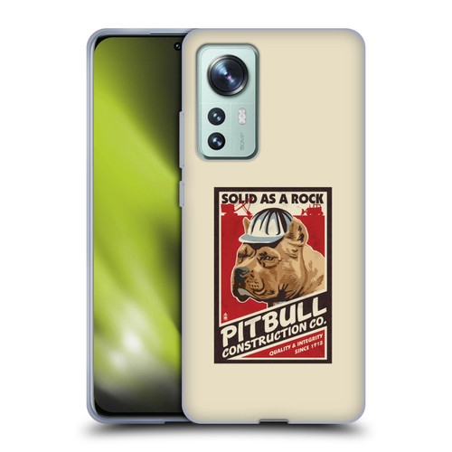 Lantern Press Dog Collection Pitbull Construction Soft Gel Case for Xiaomi 12