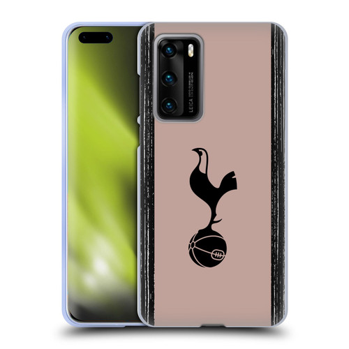 Tottenham Hotspur F.C. 2023/24 Badge Black And Taupe Soft Gel Case for Huawei P40 5G