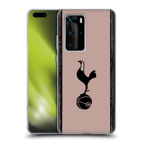 Tottenham Hotspur F.C. 2023/24 Badge Black And Taupe Soft Gel Case for Huawei P40 Pro / P40 Pro Plus 5G