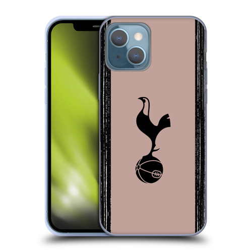Tottenham Hotspur F.C. 2023/24 Badge Black And Taupe Soft Gel Case for Apple iPhone 13