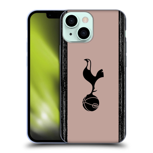 Tottenham Hotspur F.C. 2023/24 Badge Black And Taupe Soft Gel Case for Apple iPhone 13 Mini
