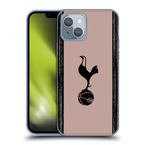 Tottenham Hotspur F.C. 2023/24 Badge Black And Taupe Soft Gel Case for Apple iPhone 14