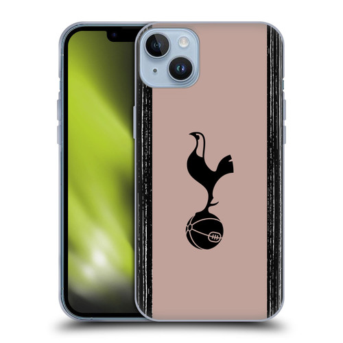 Tottenham Hotspur F.C. 2023/24 Badge Black And Taupe Soft Gel Case for Apple iPhone 14 Plus