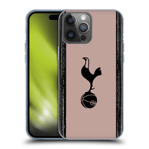 Tottenham Hotspur F.C. 2023/24 Badge Black And Taupe Soft Gel Case for Apple iPhone 14 Pro Max