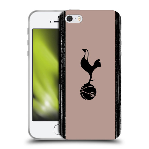 Tottenham Hotspur F.C. 2023/24 Badge Black And Taupe Soft Gel Case for Apple iPhone 5 / 5s / iPhone SE 2016