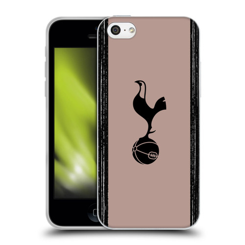 Tottenham Hotspur F.C. 2023/24 Badge Black And Taupe Soft Gel Case for Apple iPhone 5c