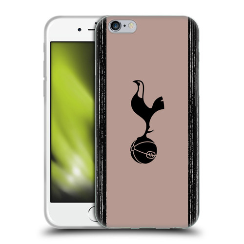 Tottenham Hotspur F.C. 2023/24 Badge Black And Taupe Soft Gel Case for Apple iPhone 6 / iPhone 6s