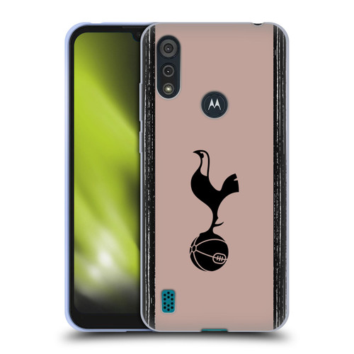 Tottenham Hotspur F.C. 2023/24 Badge Black And Taupe Soft Gel Case for Motorola Moto E6s (2020)