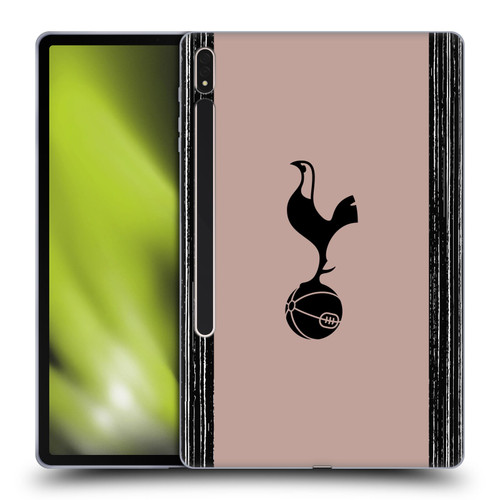 Tottenham Hotspur F.C. 2023/24 Badge Black And Taupe Soft Gel Case for Samsung Galaxy Tab S8 Plus