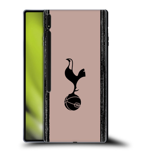 Tottenham Hotspur F.C. 2023/24 Badge Black And Taupe Soft Gel Case for Samsung Galaxy Tab S8 Ultra