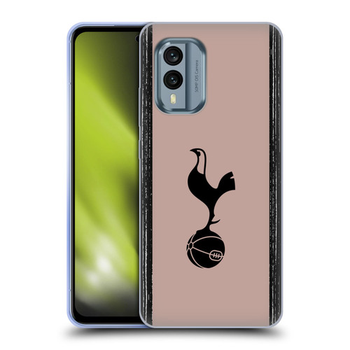 Tottenham Hotspur F.C. 2023/24 Badge Black And Taupe Soft Gel Case for Nokia X30