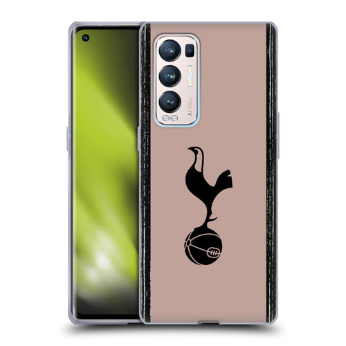 Tottenham Hotspur F.C. 2023/24 Badge Black And Taupe Soft Gel Case for OPPO Find X3 Neo / Reno5 Pro+ 5G