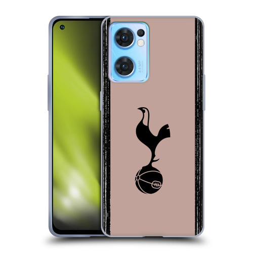 Tottenham Hotspur F.C. 2023/24 Badge Black And Taupe Soft Gel Case for OPPO Reno7 5G / Find X5 Lite