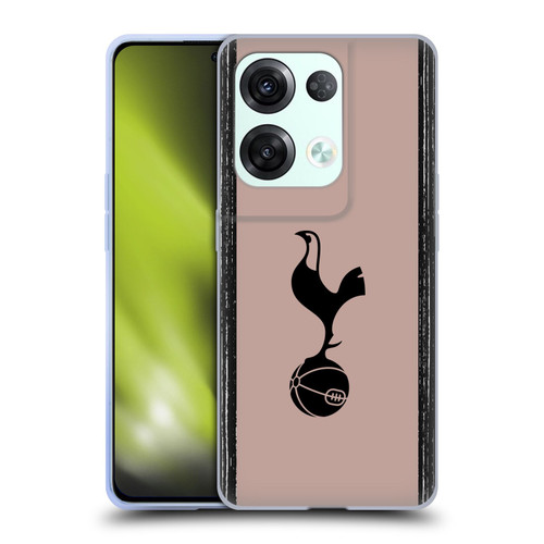 Tottenham Hotspur F.C. 2023/24 Badge Black And Taupe Soft Gel Case for OPPO Reno8 Pro