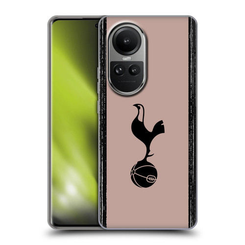 Tottenham Hotspur F.C. 2023/24 Badge Black And Taupe Soft Gel Case for OPPO Reno10 5G / Reno10 Pro 5G