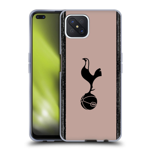 Tottenham Hotspur F.C. 2023/24 Badge Black And Taupe Soft Gel Case for OPPO Reno4 Z 5G