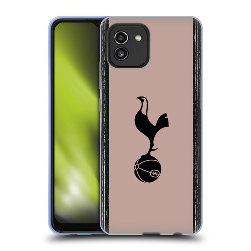 Tottenham Hotspur F.C. 2023/24 Badge Black And Taupe Soft Gel Case for Samsung Galaxy A03 (2021)