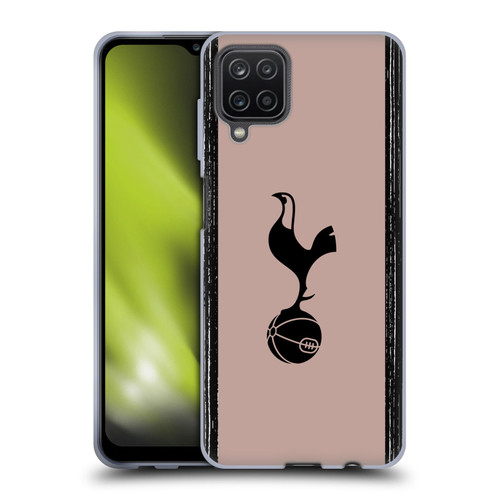 Tottenham Hotspur F.C. 2023/24 Badge Black And Taupe Soft Gel Case for Samsung Galaxy A12 (2020)