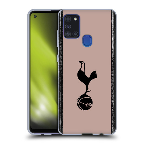 Tottenham Hotspur F.C. 2023/24 Badge Black And Taupe Soft Gel Case for Samsung Galaxy A21s (2020)