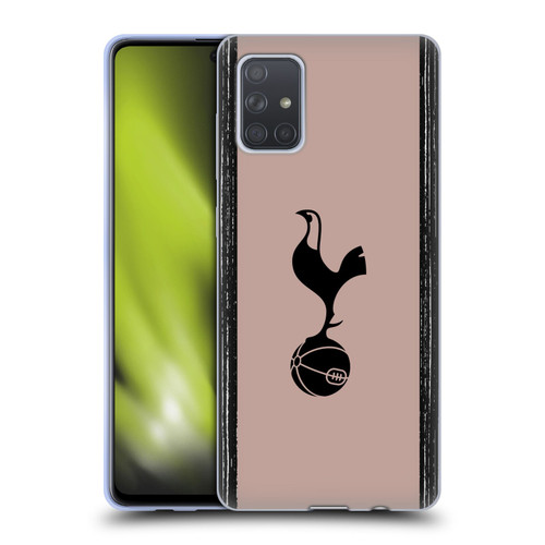 Tottenham Hotspur F.C. 2023/24 Badge Black And Taupe Soft Gel Case for Samsung Galaxy A71 (2019)