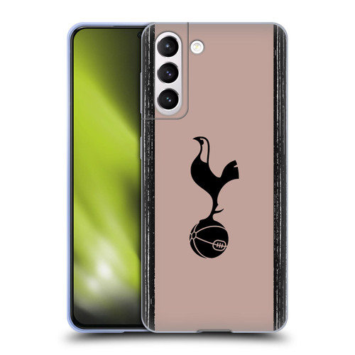 Tottenham Hotspur F.C. 2023/24 Badge Black And Taupe Soft Gel Case for Samsung Galaxy S21 5G