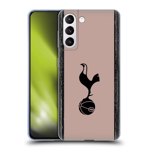 Tottenham Hotspur F.C. 2023/24 Badge Black And Taupe Soft Gel Case for Samsung Galaxy S21+ 5G