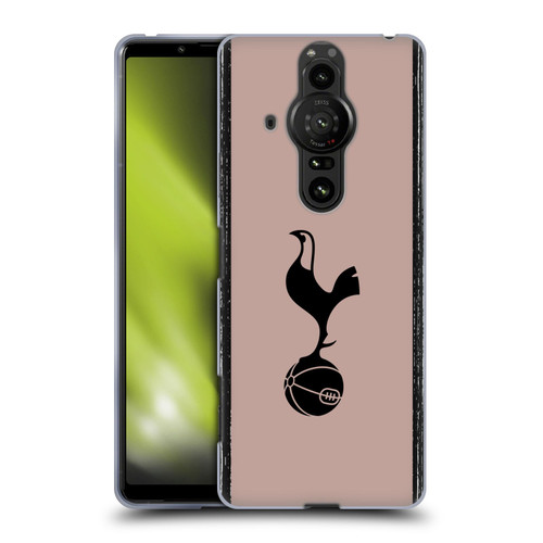 Tottenham Hotspur F.C. 2023/24 Badge Black And Taupe Soft Gel Case for Sony Xperia Pro-I