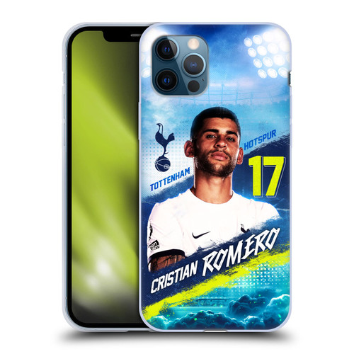 Tottenham Hotspur F.C. 2023/24 First Team Cristian Romero Soft Gel Case for Apple iPhone 12 / iPhone 12 Pro