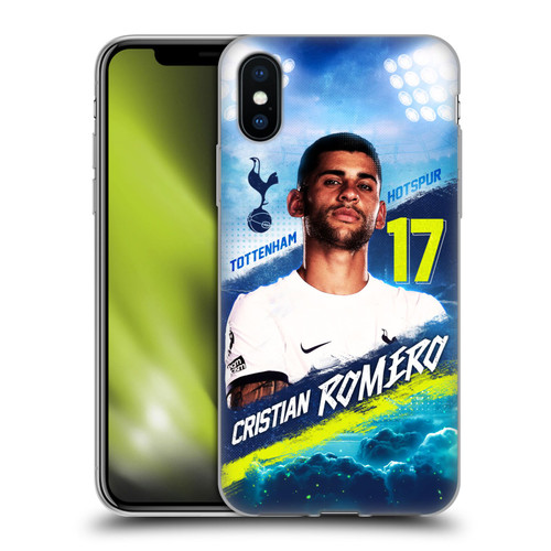 Tottenham Hotspur F.C. 2023/24 First Team Cristian Romero Soft Gel Case for Apple iPhone X / iPhone XS