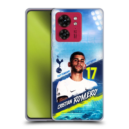 Tottenham Hotspur F.C. 2023/24 First Team Cristian Romero Soft Gel Case for Motorola Moto Edge 40