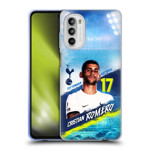 Tottenham Hotspur F.C. 2023/24 First Team Cristian Romero Soft Gel Case for Motorola Moto G52