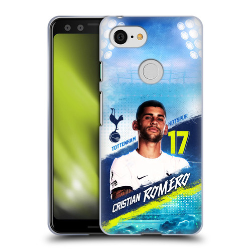 Tottenham Hotspur F.C. 2023/24 First Team Cristian Romero Soft Gel Case for Google Pixel 3
