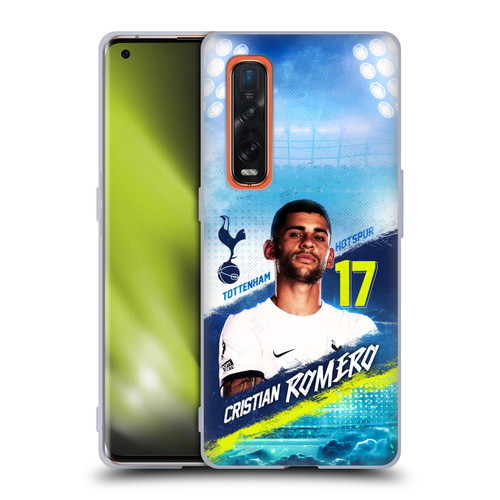 Tottenham Hotspur F.C. 2023/24 First Team Cristian Romero Soft Gel Case for OPPO Find X2 Pro 5G