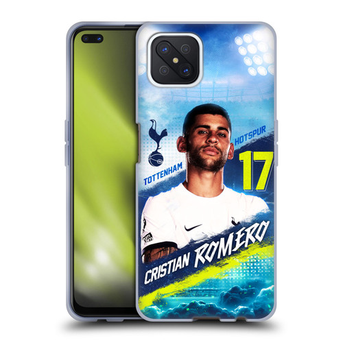 Tottenham Hotspur F.C. 2023/24 First Team Cristian Romero Soft Gel Case for OPPO Reno4 Z 5G