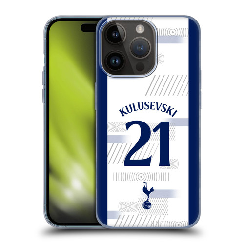 Tottenham Hotspur F.C. 2023/24 Players Dejan Kulusevski Soft Gel Case for Apple iPhone 15 Pro