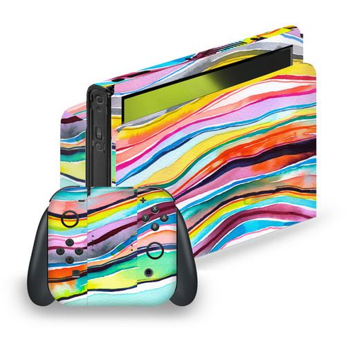 Ninola Assorted Agate Multi Layers Vinyl Sticker Skin Decal Cover for Nintendo Switch OLED Bundle