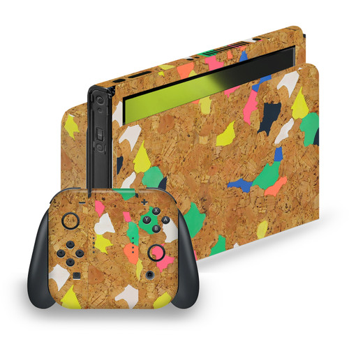 Ninola Assorted Colourful Cork Vinyl Sticker Skin Decal Cover for Nintendo Switch OLED