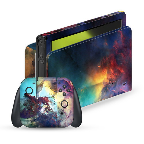 Cosmo18 Art Mix Lagoon Nebula Vinyl Sticker Skin Decal Cover for Nintendo Switch OLED Bundle