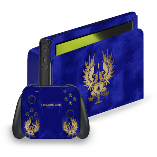 EA Bioware Dragon Age Heraldry Grey Wardens Gold Vinyl Sticker Skin Decal Cover for Nintendo Switch OLED