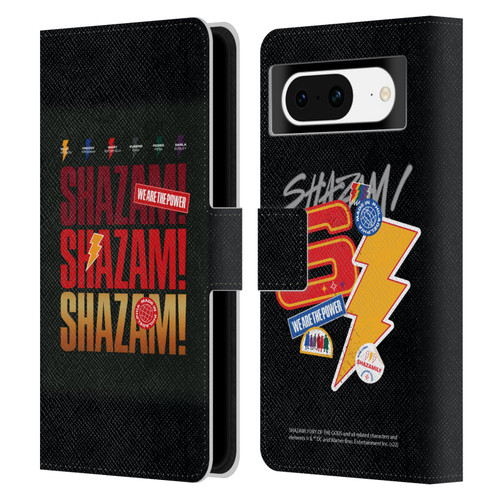 Shazam!: Fury Of The Gods Graphics Logo Leather Book Wallet Case Cover For Google Pixel 8
