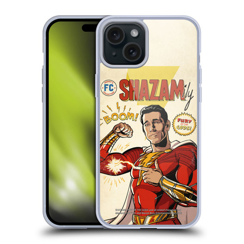 Shazam!: Fury Of The Gods Graphics Comic Soft Gel Case for Apple iPhone 15 Plus
