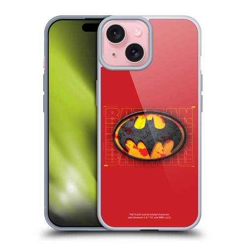 The Flash 2023 Graphics Batman Logo Soft Gel Case for Apple iPhone 15