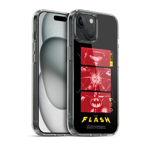 The Flash 2023 Graphics Suit Logos Soft Gel Case for Apple iPhone 15