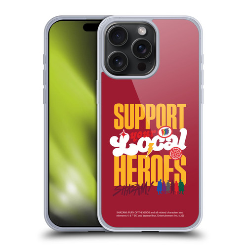 Shazam!: Fury Of The Gods Graphics Typography Soft Gel Case for Apple iPhone 15 Pro Max