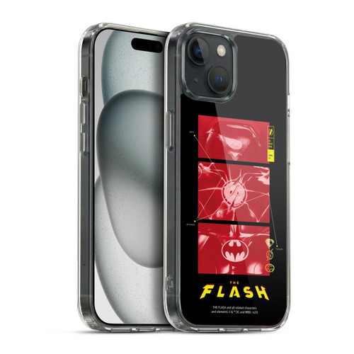The Flash 2023 Graphics Suit Logos Soft Gel Case for Apple iPhone 15 Plus
