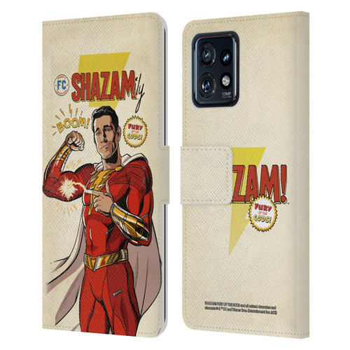Shazam!: Fury Of The Gods Graphics Comic Leather Book Wallet Case Cover For Motorola Moto Edge 40 Pro