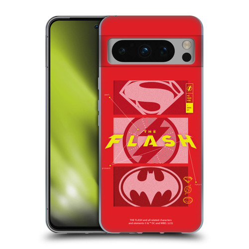 The Flash 2023 Graphics Superhero Logos Soft Gel Case for Google Pixel 8 Pro